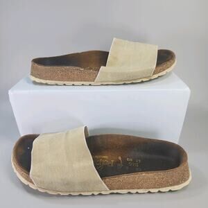 Beige Slip-On Sandals